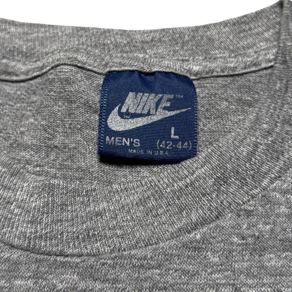 Vintage 70s 80s Nike Single Stitch Graphic T-Shirt Gray Short Sleeve L Rare - Picture 3 of 7